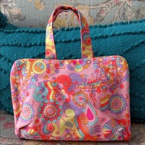 Amika Colorful Patterned Cosmetic Bag Filled With Samples